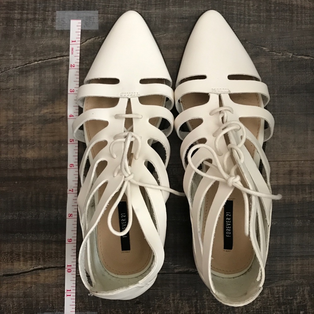 Forever 21 white sandals-worn once! - Picture 5 of 5